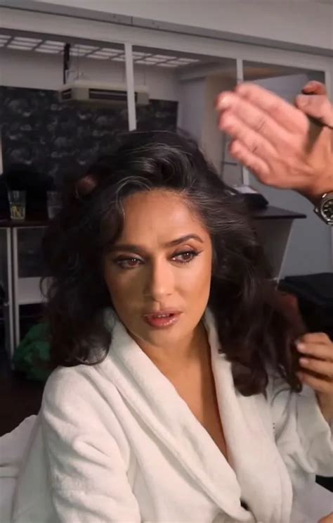 salma hayek slip|Salma Hayek Has Nip Slip Dancing in Bathrobe: See Video